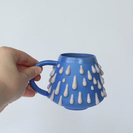 Taza pegote azul rey/ lila