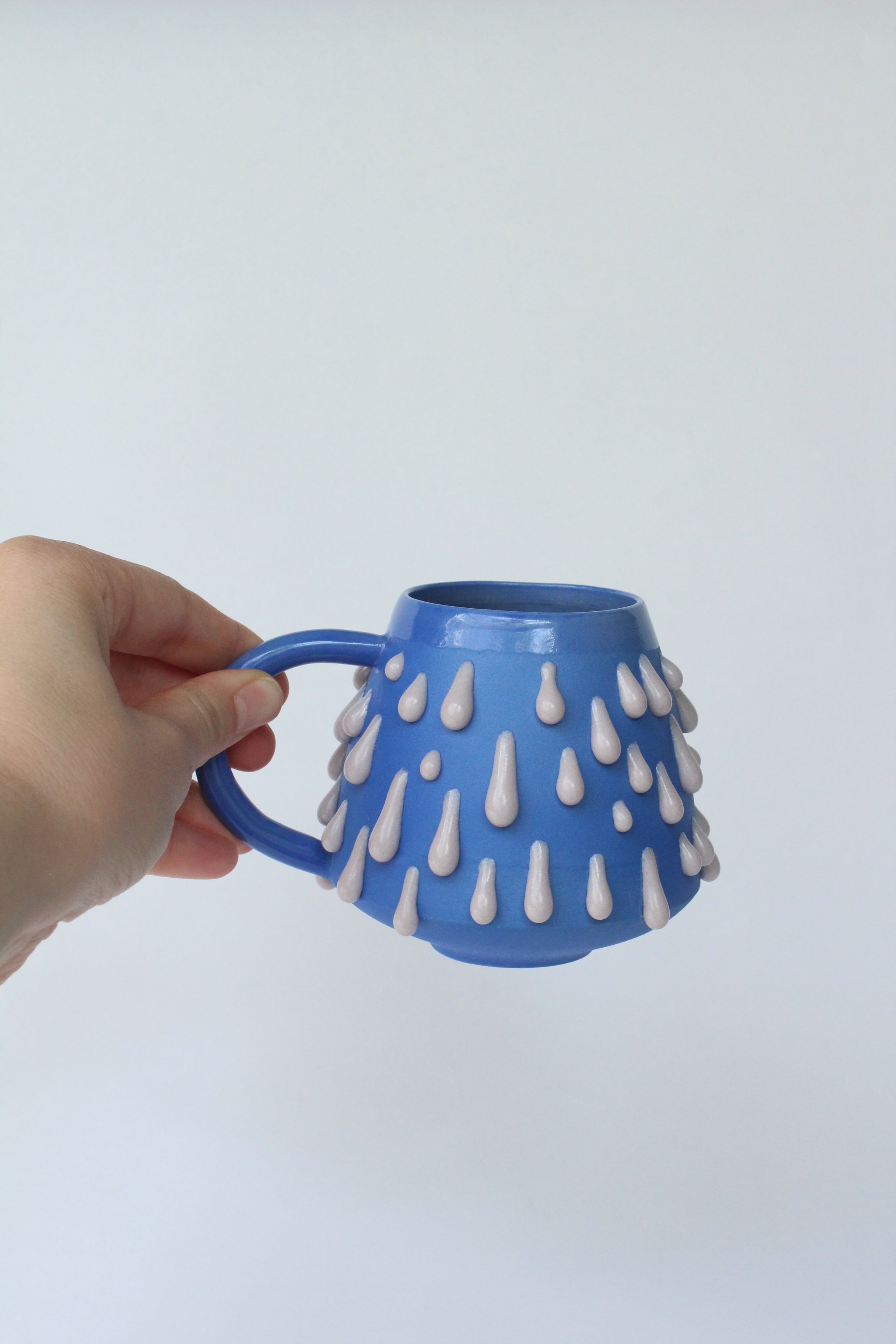 Taza pegote azul rey/ lila