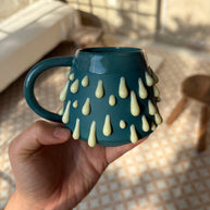 Taza pegote verde/ amarillo