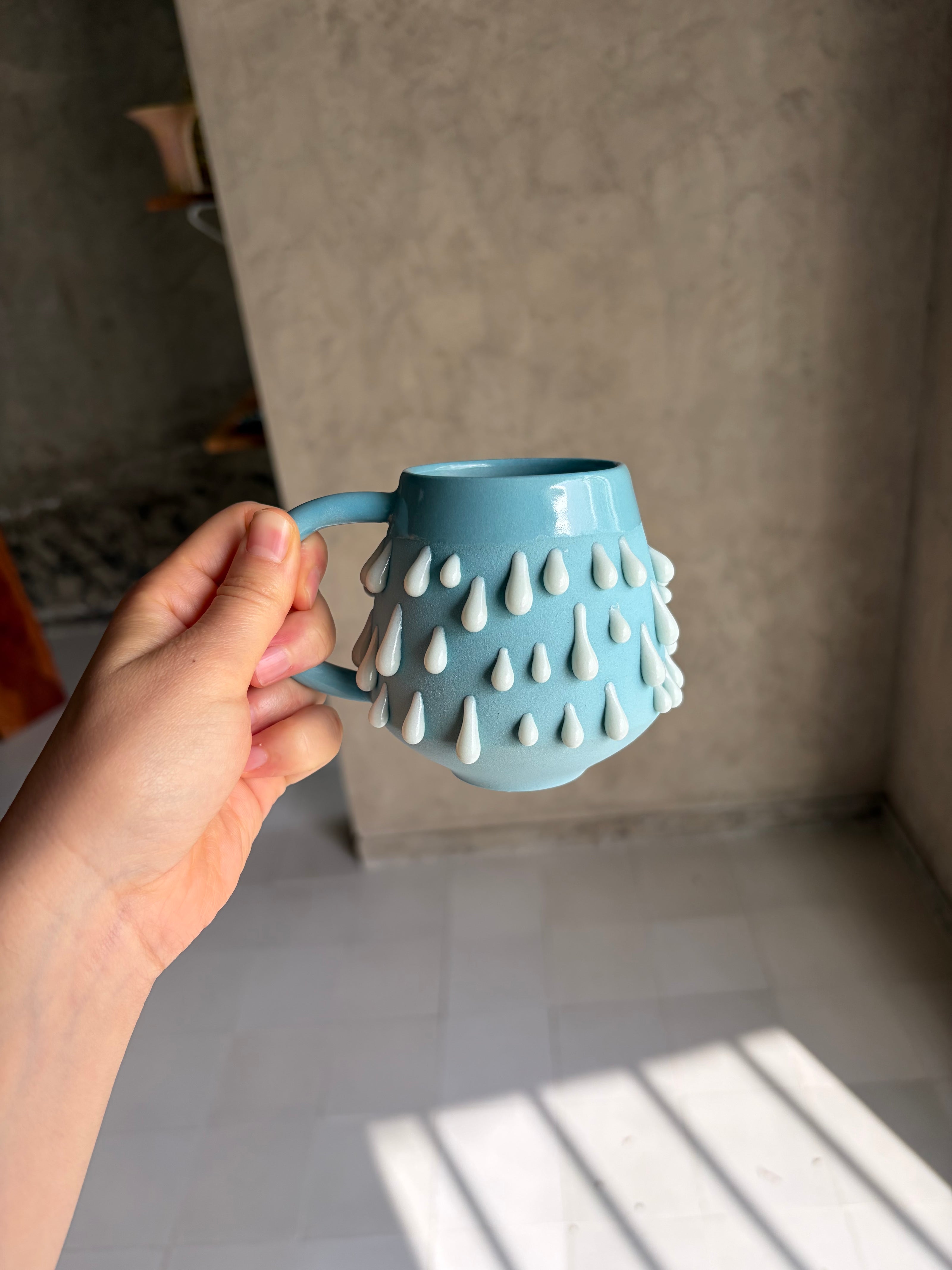 Taza pegote azul/ azul