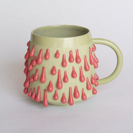 Taza verde/ rojo