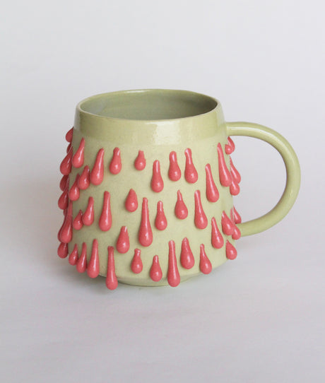 Taza verde/ rojo