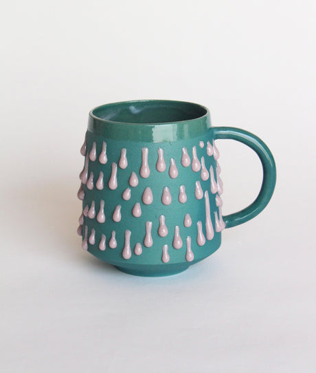 Taza verde/ lila