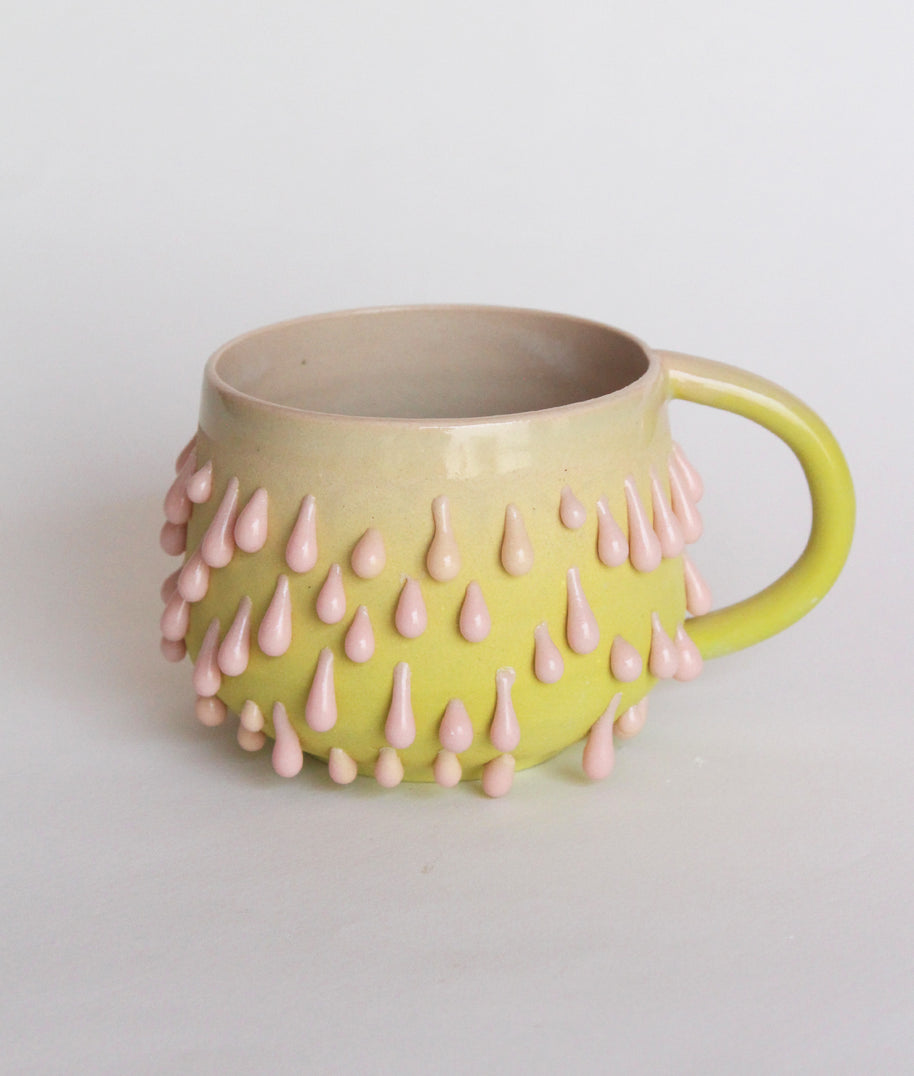 taza verde/ rosa